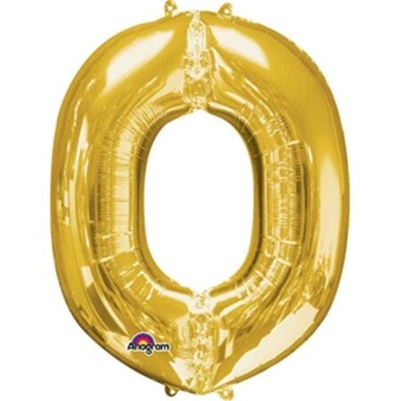 ANAGRAM 33 in. Letter O Gold Supershape Foil Balloon 78419